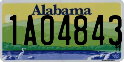 AL license plate 1AO4843