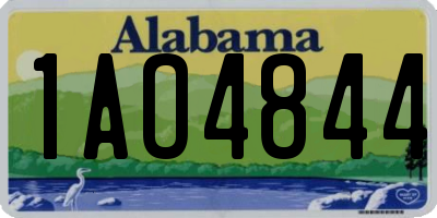 AL license plate 1AO4844