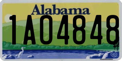 AL license plate 1AO4848