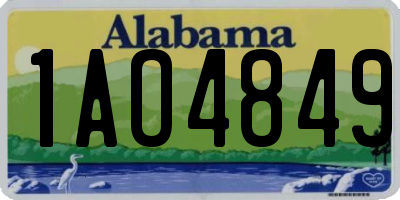 AL license plate 1AO4849