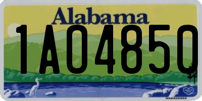 AL license plate 1AO4850