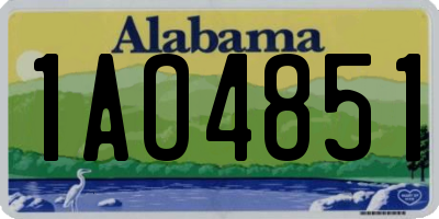 AL license plate 1AO4851
