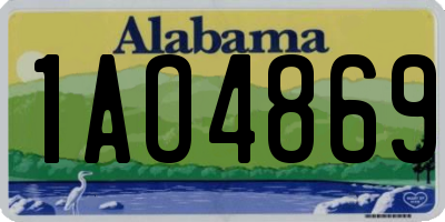 AL license plate 1AO4869