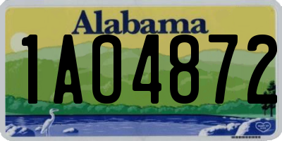 AL license plate 1AO4872