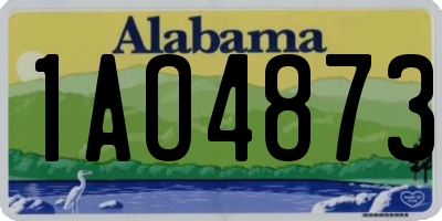 AL license plate 1AO4873