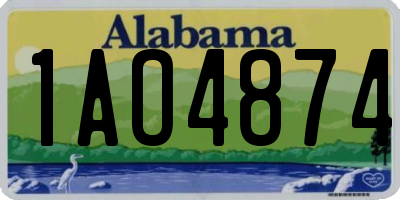 AL license plate 1AO4874