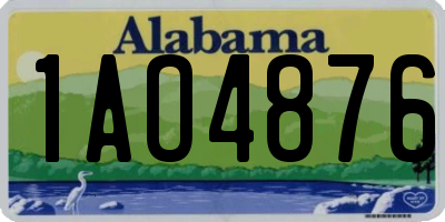 AL license plate 1AO4876