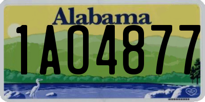 AL license plate 1AO4877