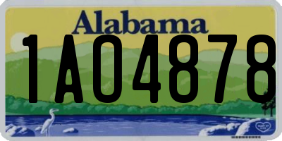 AL license plate 1AO4878
