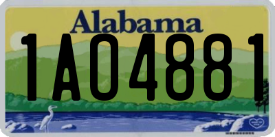 AL license plate 1AO4881
