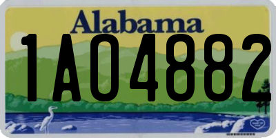 AL license plate 1AO4882