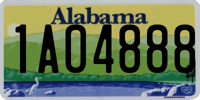 AL license plate 1AO4888