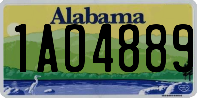 AL license plate 1AO4889
