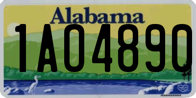 AL license plate 1AO4890