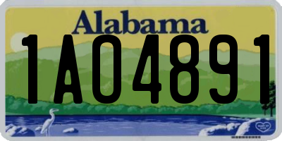 AL license plate 1AO4891