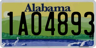 AL license plate 1AO4893