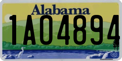 AL license plate 1AO4894