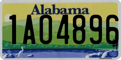AL license plate 1AO4896