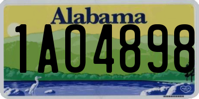 AL license plate 1AO4898