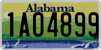 AL license plate 1AO4899
