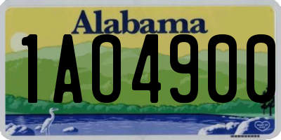 AL license plate 1AO4900