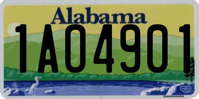AL license plate 1AO4901