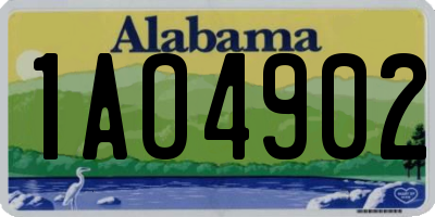 AL license plate 1AO4902