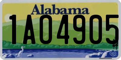 AL license plate 1AO4905