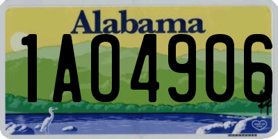 AL license plate 1AO4906