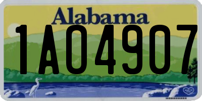 AL license plate 1AO4907