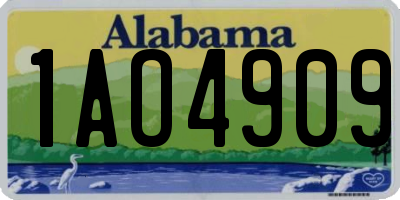 AL license plate 1AO4909