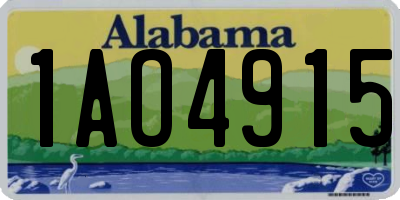 AL license plate 1AO4915