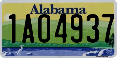 AL license plate 1AO4937