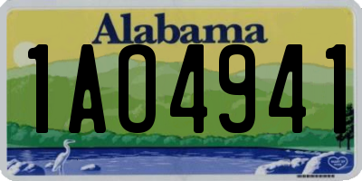 AL license plate 1AO4941