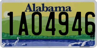 AL license plate 1AO4946