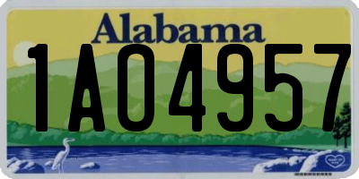 AL license plate 1AO4957