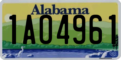 AL license plate 1AO4961