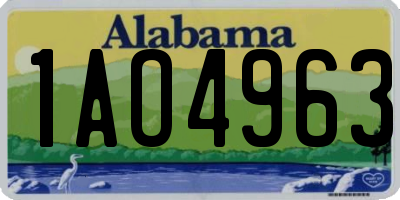AL license plate 1AO4963