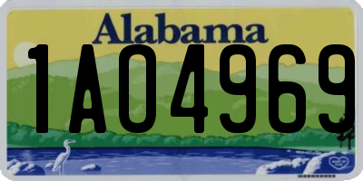 AL license plate 1AO4969