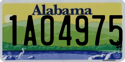 AL license plate 1AO4975