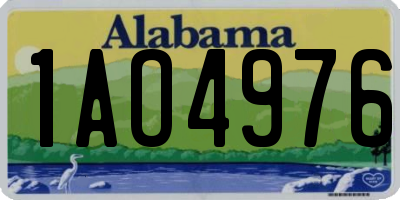 AL license plate 1AO4976