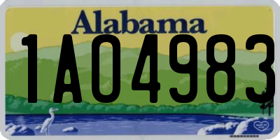 AL license plate 1AO4983