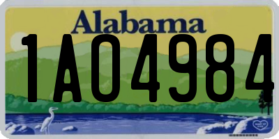 AL license plate 1AO4984