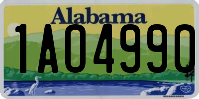 AL license plate 1AO4990
