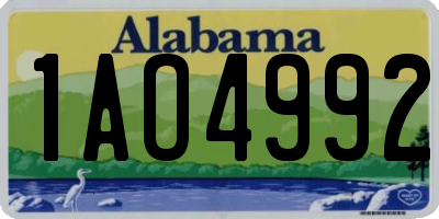 AL license plate 1AO4992