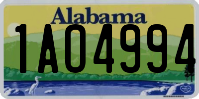 AL license plate 1AO4994