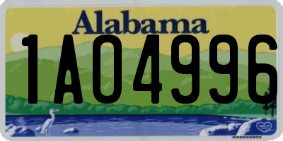 AL license plate 1AO4996