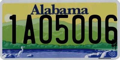AL license plate 1AO5006