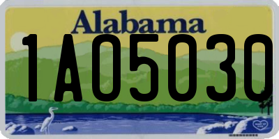 AL license plate 1AO5030