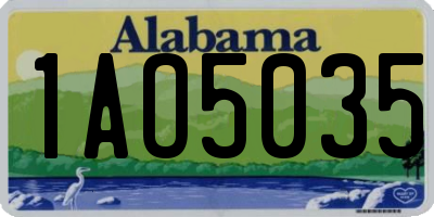 AL license plate 1AO5035